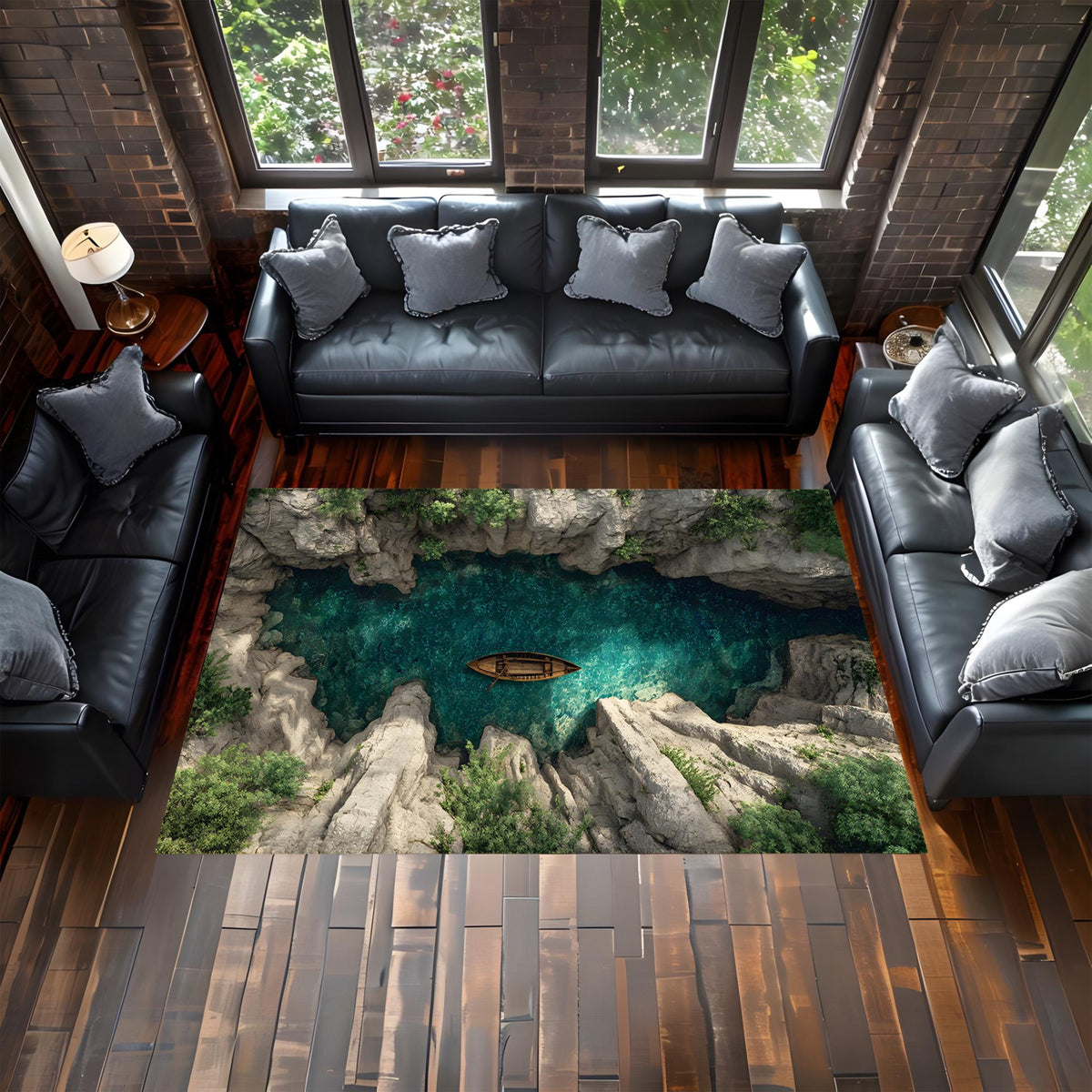 3D Canyon River Rug Living Room Carpet, Realistic Nature Floor Art with Blue Water and Rocky Cliffs Design b5760066-5938-4e8e-82b7-6731ab453535-4.jpg