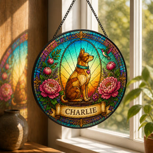 Personalized Pet Stained-Glass Suncatcher – Name Banner - Personalized Suncatcher Stained Glass b577795f-d544-419d-948f-fc012c4c7150.jpg