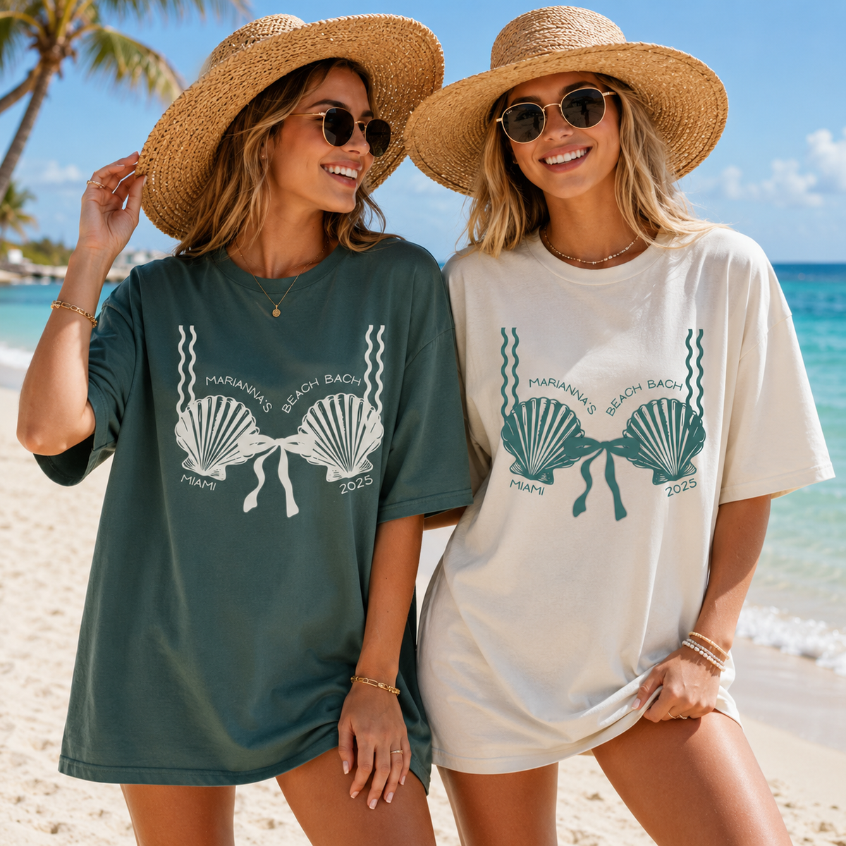 Custom Bikini Bachelorette Group Shirts, Last Toast Coastal Beach Bach Party Matching Tees, Cute Funny Seashell Bikini Bra Comfort Color Top b59d4990-c8f7-47c5-bba1-16b73a23b36e-2.png