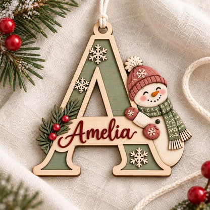 Personalized Initial Wooden Ornament, Snowman Christmas Decoration, Custom Name Letter, Rustic Holiday Keepsake b5ab58cc-4600-4867-922b-f5ebafac81df-getrty-1-.jpg