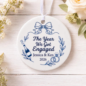 Personalized Engagement Ornament 2026, First Christmas Engaged Ceramic Keepsake, Custom Couple Ornament with Names and Year,Bride to Be Gift b5bdc356-793f-4775-a0ca-2350d81f2988-fdg-8-.webp