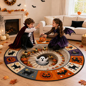Halloween Pumpkin 3D Illusion Rug, Spooky Vortex Floor Decor, Gothic Home Accent, Scary Bottomless Pit Home Decor, Halloween Party Rug b5bea4e9-db69-4a3e-a6b9-2c0a63549b8b-khj-6-.webp