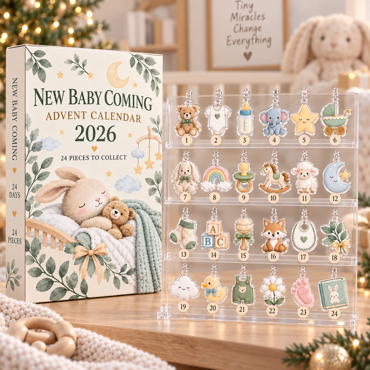 New Baby Coming Advent Calendar 2026, 24 Acrylic Hanging Tokens, Baby Shower Countdown Gift b5c5eebe-e9be-4129-b35c-764818e42063-0c0716e8-eb7c-4acd-bee2-38d43c45e07f.png