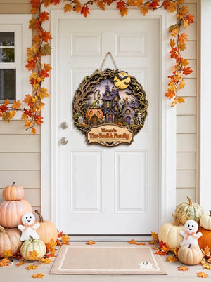 Personalized Halloween Haunted House Door Sign, Custom Family Name Halloween Sign, Spooky Decor, Pumpkin Ghost Welcome Sign, Halloween Gift b5ce6e1b-0cad-487c-8a50-e9a36dd07256-sdgf-6-.webp