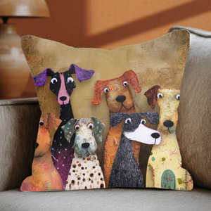 Whimsical Dog Friends Throw Pillow, Colorful Mixed Breed Dog Art Cushion, Playful Pet Lover Home Decor b5d4472c-2529-4622-ada4-6d8ee6657701-vb1_converted.png