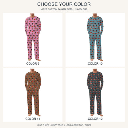 Custom Face Couple Pajamas, Personalized Photo Pajama Set for Men and Women, Matching PJs, 24 Colors, Anniversary Gift b5d4905c-b314-40ce-b99e-7d2f92777e11-il_fullxfull.8613413679_geqh.jpg
