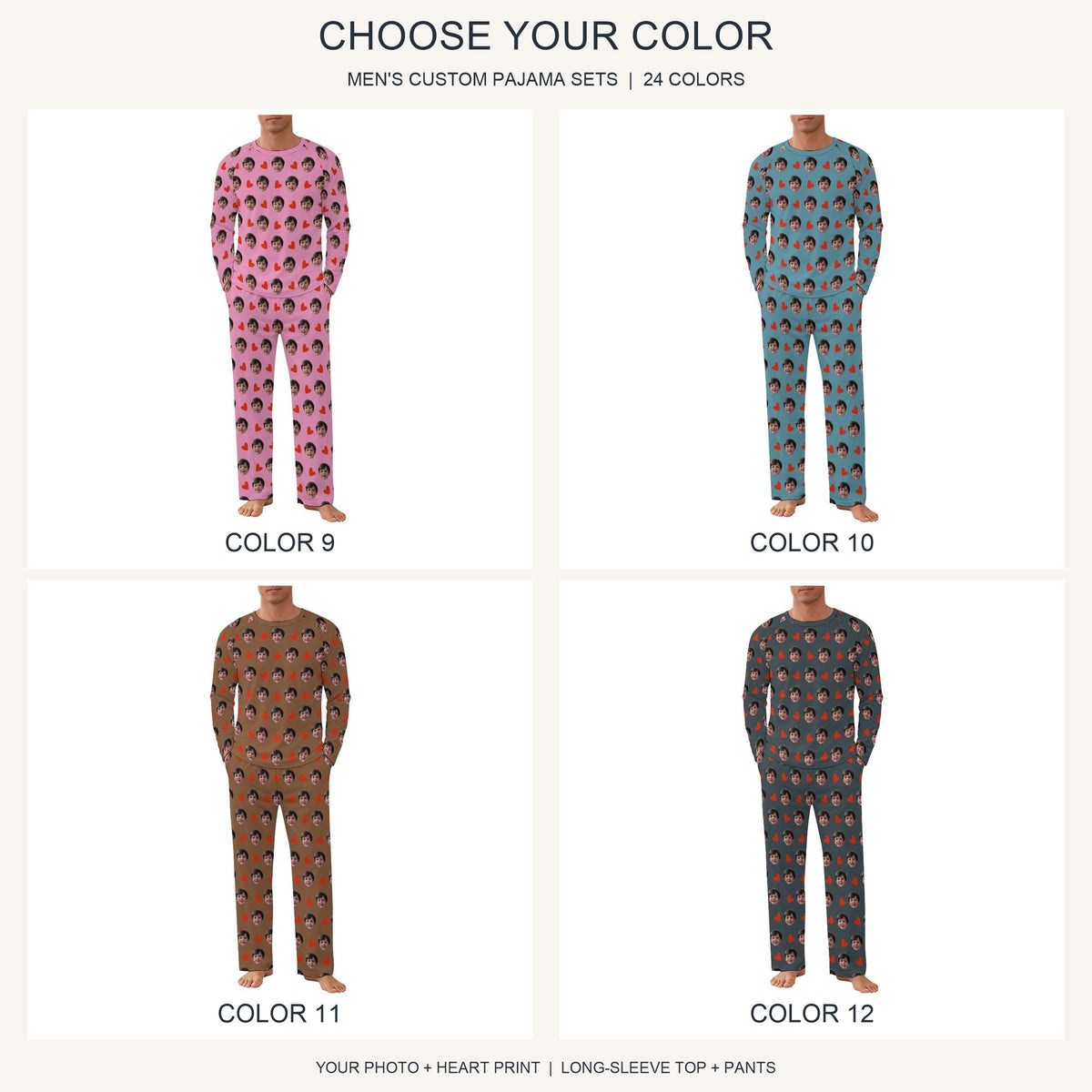 Custom Face Couple Pajamas, Personalized Photo Pajama Set for Men and Women, Matching PJs, 24 Colors, Anniversary Gift b5d4905c-b314-40ce-b99e-7d2f92777e11-il_fullxfull.8613413679_geqh.jpg