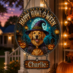 Happy Hawl‑O‑Ween Personalized Pet Portrait Garden Flag - Personalized 1 Layered Suncatcher with Charm b5ed13ae-889e-412d-9249-633ec696eea2.jpg