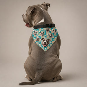 Custom Pet Photo Pattern Bandana – Checkerboard Bones Edition - Personalized Pet Bandana Collar With Adjustable Buckle b6057190-86f7-489a-8607-59b559817ece.jpg