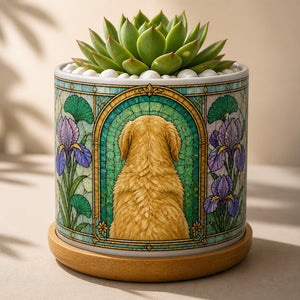 Custom Stained‑Glass Pet Portrait Planter with Name - Personalized Mini Glass Plant Pot b6064466-cd06-4d72-9134-36cc9693675b.jpg