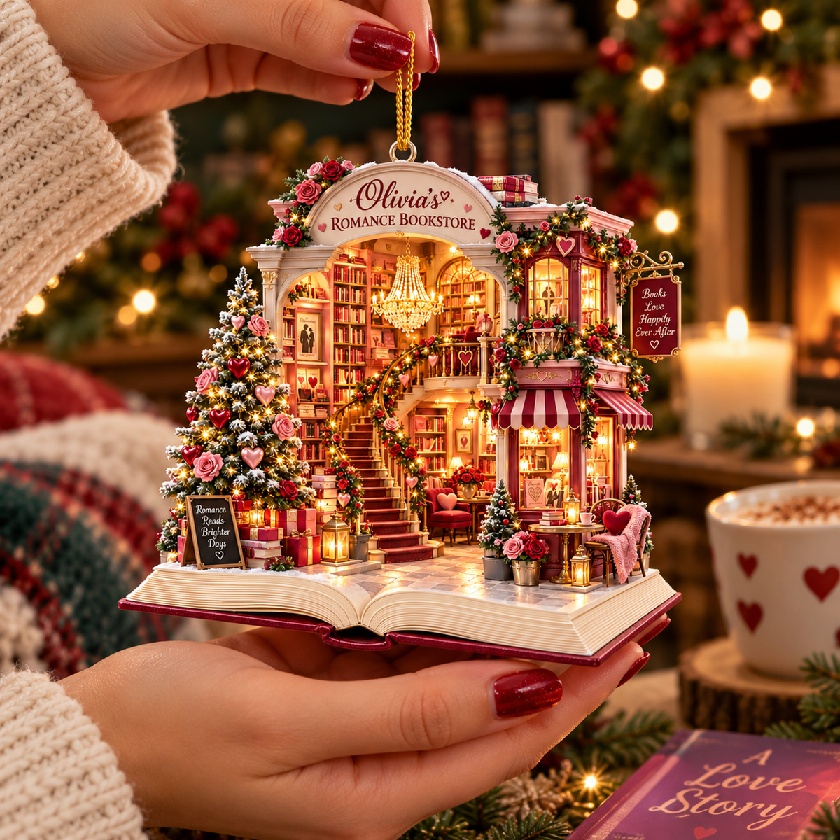 Personalized Romance Bookstore Christmas Ornament – Custom Name 2D Flat Ornament, Romantic Book Lover Gift for Her b61f58f4-eaba-4db6-b2ad-1c9605b0558b-Image-Oct-31-2026-10_19_28-AM-4.png