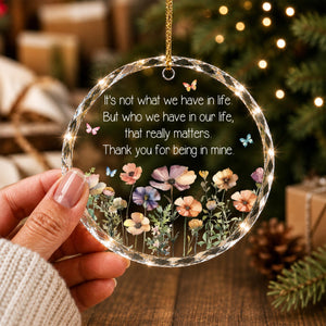 Wildflower Best Friend Ornament, Custom Bestie Glass Keepsake, Friendship Thank You Gift for Women, Soul Sister Christmas Gift, BFF Decor b62b1b62-453d-4ea1-a192-e537fa81206a-6.jpg