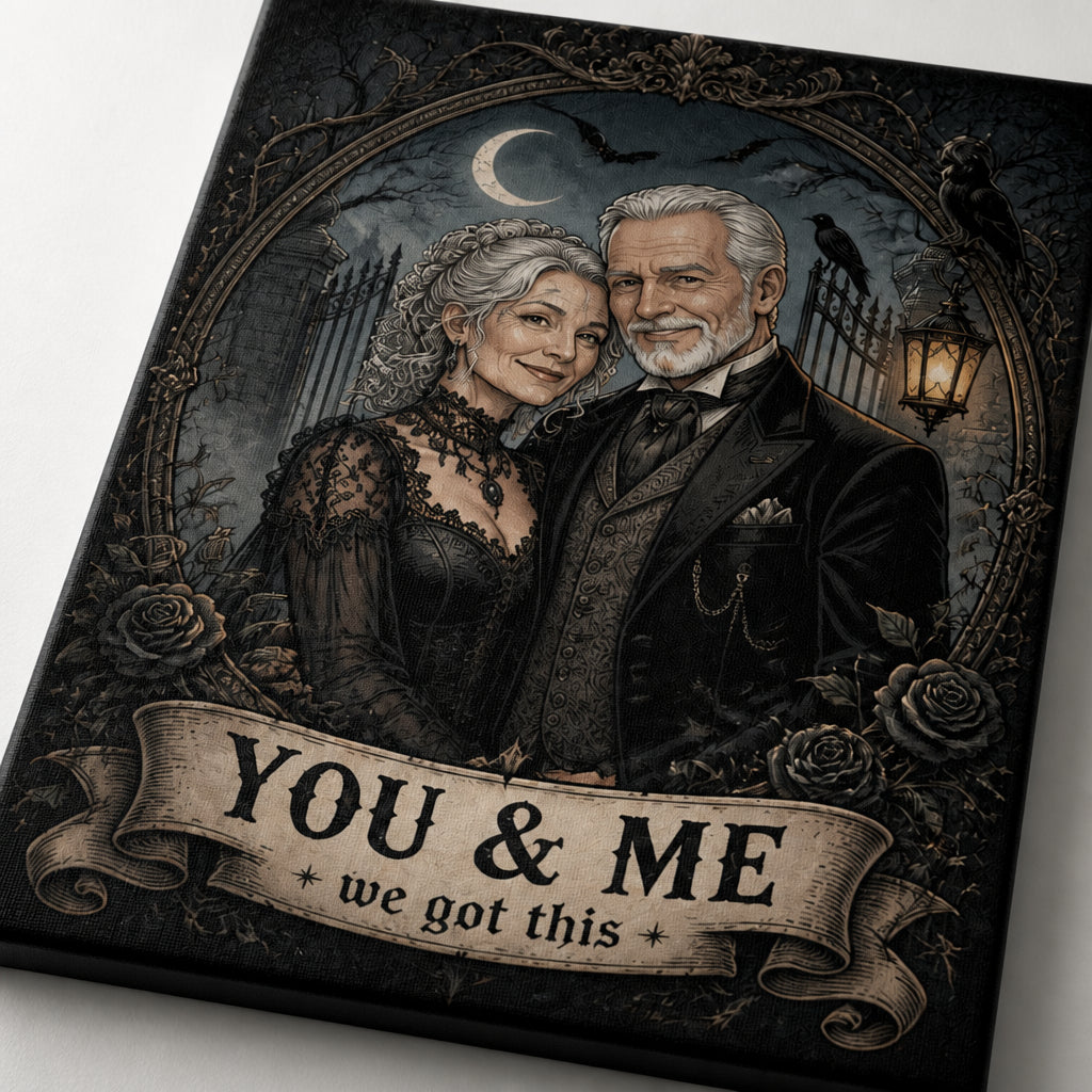You & Me — Gothic Couple Portrait Canvas - Personalized Canvas b62e9afd-27ee-4299-ae95-3b57f0bc57e9.jpg
