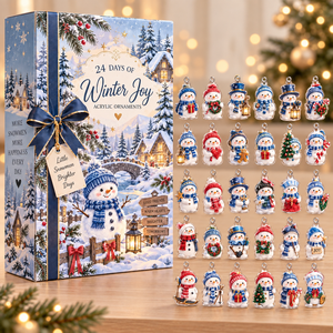 24-Day Snowman Advent Calendar, Acrylic Christmas Countdown Ornaments, Gift For Kid b6591042-dbb8-41c1-97d5-5094e20f9944-B-ng-i-tuy-t-Noel-tr-n-n-n-kem.png