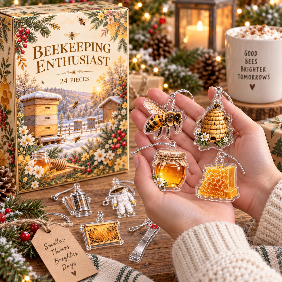 Beekeeping Advent Calendar, 24 Acrylic Honey Bee Ornaments, Apiary Gift for Beekeepers, Christmas Countdown Box b66b4fc5-e8da-4195-8bbc-941ac91ebe39-d2825d63-09c1-4fe6-8637-578638589c94.png
