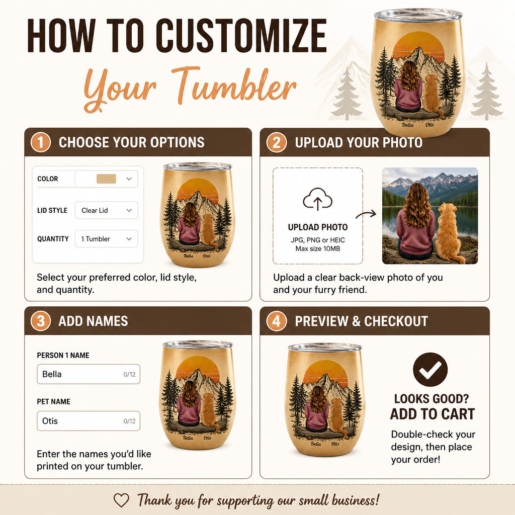 Never Walk Alone Custom Person & Dog Portrait Wine Tumbler - Personalized Wine Tumbler b680c4be-a3d9-4408-9243-ca0fb85509c1.jpg