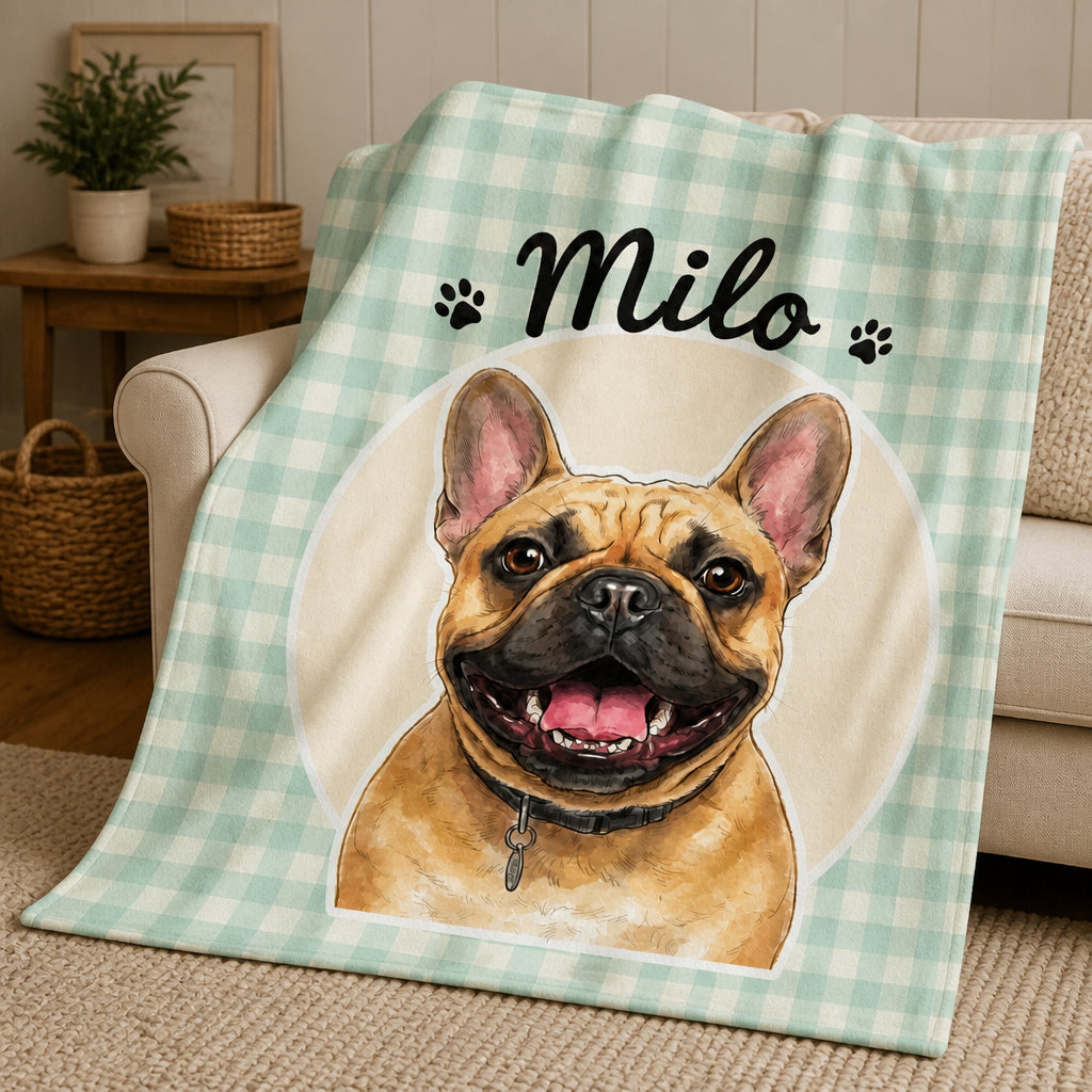 Custom Pet Portrait Name Blanket – Watercolor Medallion - Personalized Blanket b6832a51-ea49-451a-9510-46dfb7adaa9c.jpg