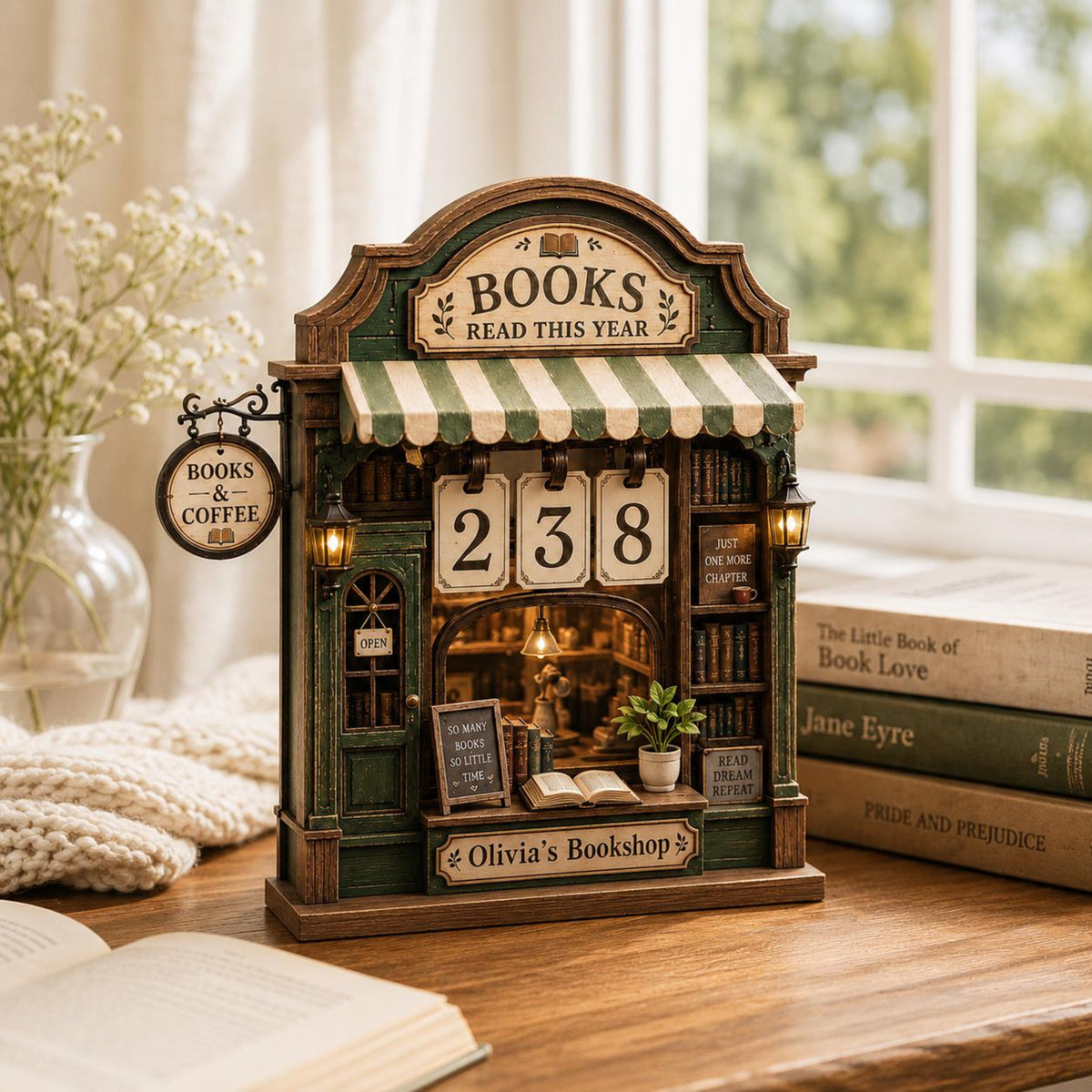 Personalized Book Tracker Sign, Books Read This Year Wooden Block Decor, Custom Bookshop Shelf Decor, Reading Counter Gift for BookLovers b6852115-eb19-4508-8f61-971d86dcb0ca-2.jpg