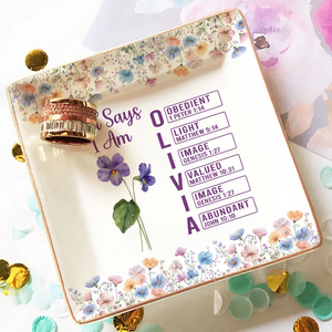 God Says I Am - Personalized Jewelry Dish - Gift For Her, Mom, Daughter b68a0215-ec5b-4f51-ab43-2d2ef47b6b9b-banff.png