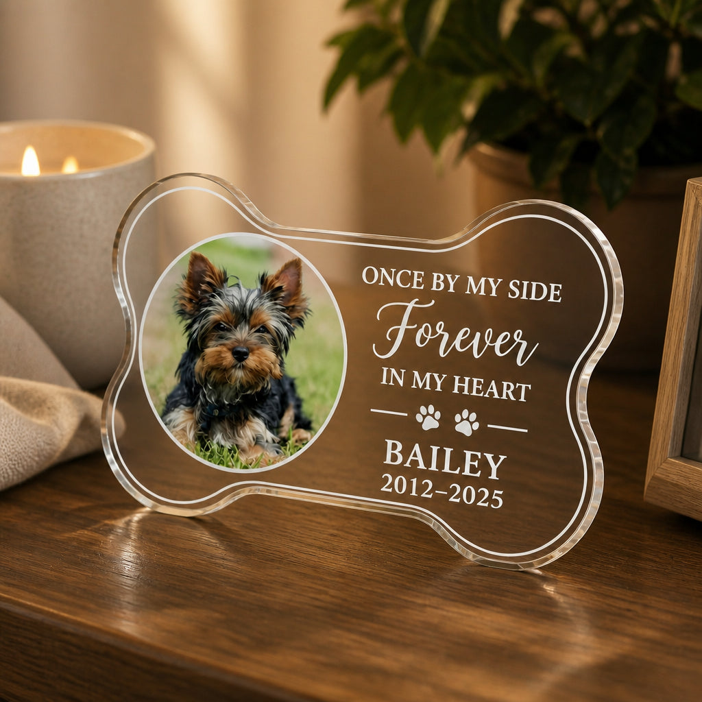 Personalized Pet Memorial Bone Acrylic Plaque — Photo, Name & Years - Personalized Custom Shape Acrylic Plaque b69a7f50-f43f-4d92-af56-b9dcf8fd128f.jpg