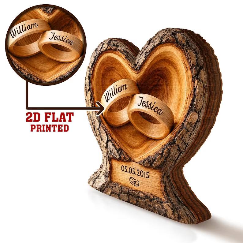 Personalized Interlocking Rings Wooden Plaque, Custom Names and Date, Wedding Anniversary Keepsake b69b1578-d00b-4b8a-b058-c513fcc39f2b-ghgh-5-.jpg