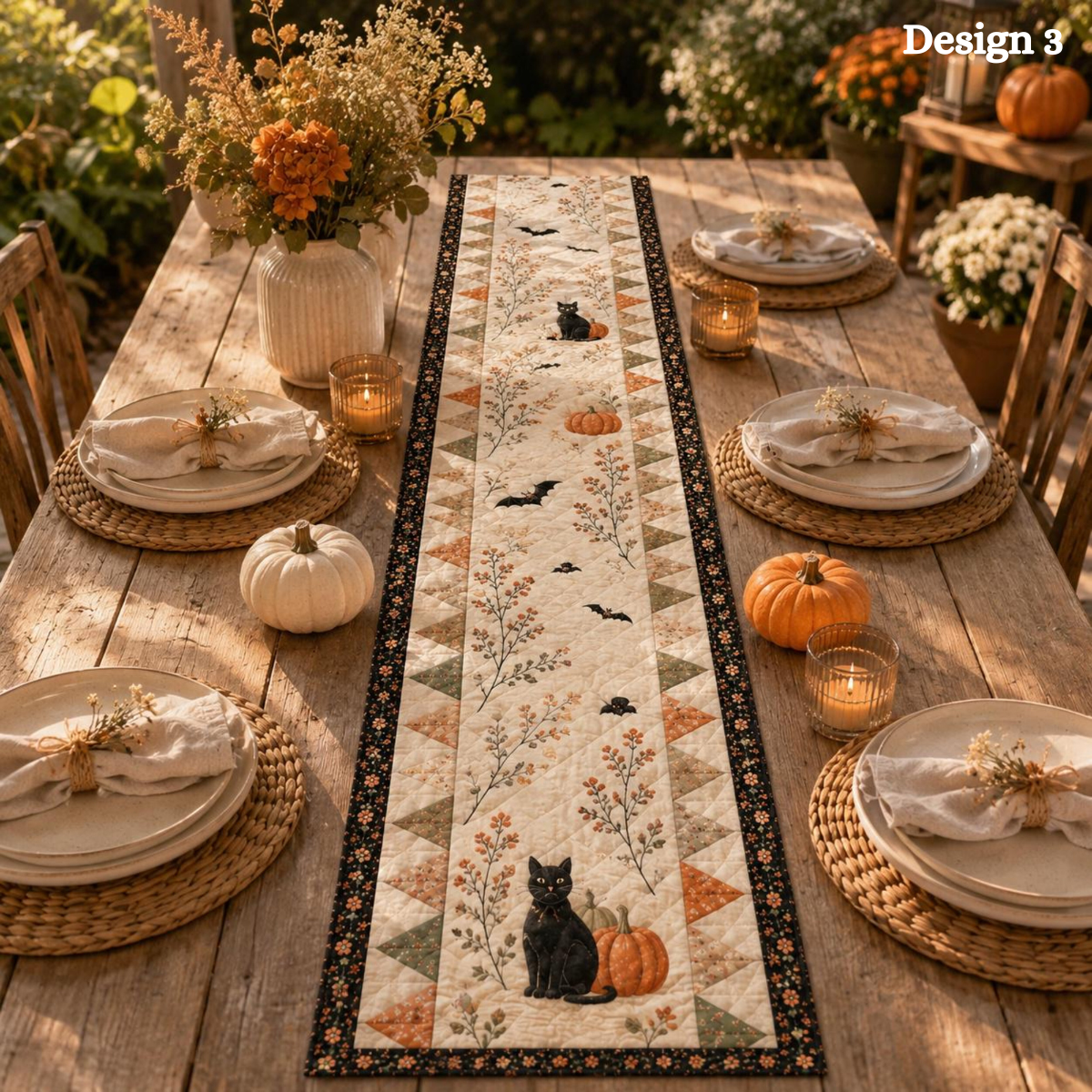 Halloween Quilted Table Runner, Fall Table Runner, Pumpkin Cat Ghost Bat Table Decor, Spooky Autumn Dining Table Runner Halloween Home Decor b6a7dbdf-5b55-45c6-bad9-66dd4d9f5899-banner-4.png