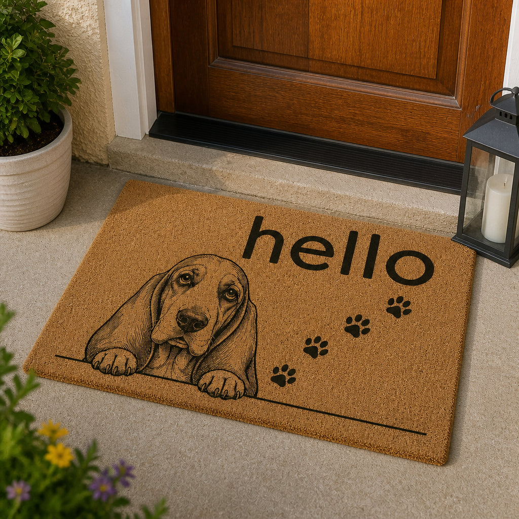 Hello Dog Sketch Doormat - Doormat b6c9674f-e282-4fdc-b428-a36613045792.jpg