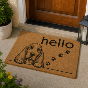 Hello Dog Sketch Doormat - Doormat b6c9674f-e282-4fdc-b428-a36613045792.jpg