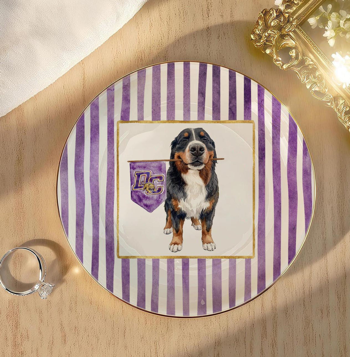 Custom Collegiate Pet Portrait Ring Dish, Graduation Gifts, School Logo Keepsake, Sports Team Pet Jewelry Dish, College Grad Gifts For Her b6dbe87a-f1f2-414c-a41d-f6a5e73fb076-17.jpg