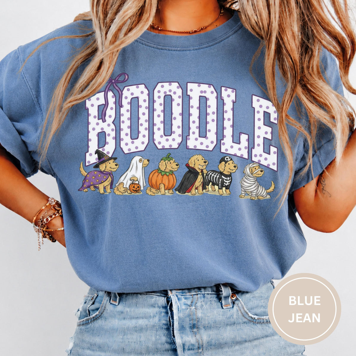 Halloween Goldendoodle Shirt Comfort Colors, Funny Hoodle Dog Mom Shirt, Goldendoodle Halloween Tee, Doodle Dog Gift, Spooky Fall Dog Lover b6e90760-8406-43d9-8962-bdbd423d6d6f-2.jpg