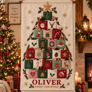 Personalized Advent Calendar, Custom Name 24 Pocket Christmas Countdown, Fabric Hanging Calendar, Sibling Christmas Tradition b6f3f2d7-56ee-4476-9c2b-21de32b169df-FFFVVVVVVVVVVVVVV-3-.webp