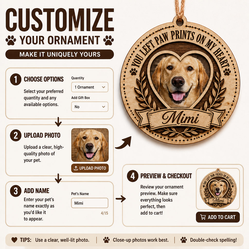 You Left Paw Prints On My Heart — Photo + Name Pet Memorial 3‑Layer Wood Ornament - Personalized 3-Layered Wood Ornament b6f58c5c-0e40-4c70-810f-e40db77891c2.jpg