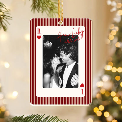 Personalized Striped Playing Card Couple Photo Ornament: Anniversary Gift, How Lucky We Are, Gifts for Boyfriend, Husband b6f77857-04d9-4ae3-b65f-982de5c4e48c-4.jpg