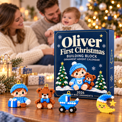 Baby’s First Christmas Brick Advent Calendar 2026, Custom Name Christmas Countdown, 24 Charms, Baby Boy Christmas Gift b6f7d271-ab71-4283-8ebf-ff935406786b-3270c3f9-88aa-4672-aa61-6e91d20bb96e.png