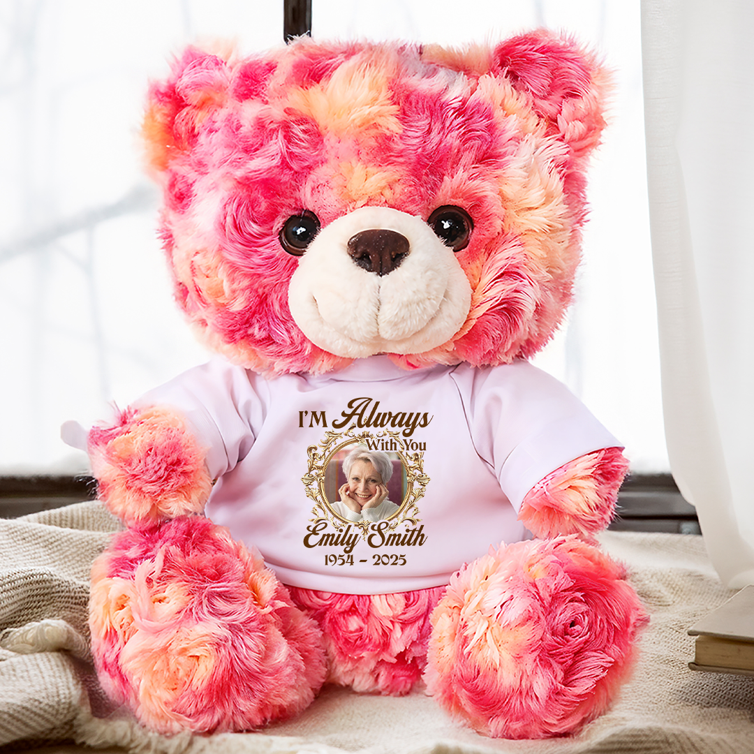 Custom Photo A Cuddle From Heaven - Memorial Personalized Custom Teddy Bear Plush - Sympathy Gift For Family Members b718cb42-4fea-47c6-924e-bc9f148c0694-mk-6.png