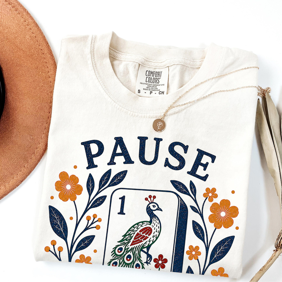 Pause Nevermind, Funny Mahjong Shirt, Peacock Mahjong Tee, Comfort Colors Graphic T-Shirt, Mahjong Player, Retro Floral, Mahj, Yellow Blue b7356da8-582b-4115-8572-4ff029a09385-11.png