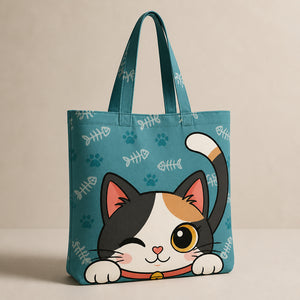 Peekaboo Kitty AOP Tote Bag - AOP Tote b73c80fa-192b-4666-90c1-12dfcf424d5e.jpg