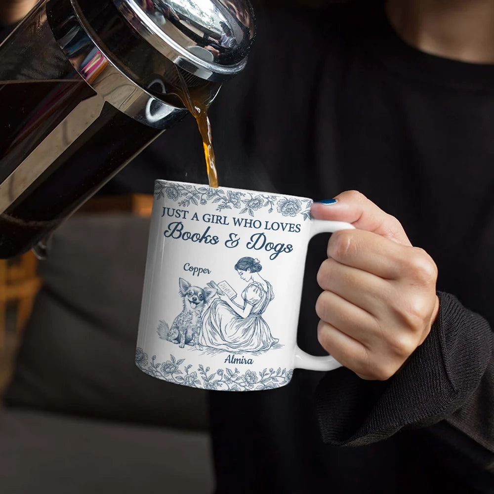 Just A Girl Who Loves Books And Dogs - Personalized White Edge-to-Edge Mug b7560e29-3b25-45c9-a44f-97c431d5573e-JustAGirlWhoLovesBooksAndDogs-PersonalizedWhiteEdge-TS859-CLA1297-Mk3.jfif