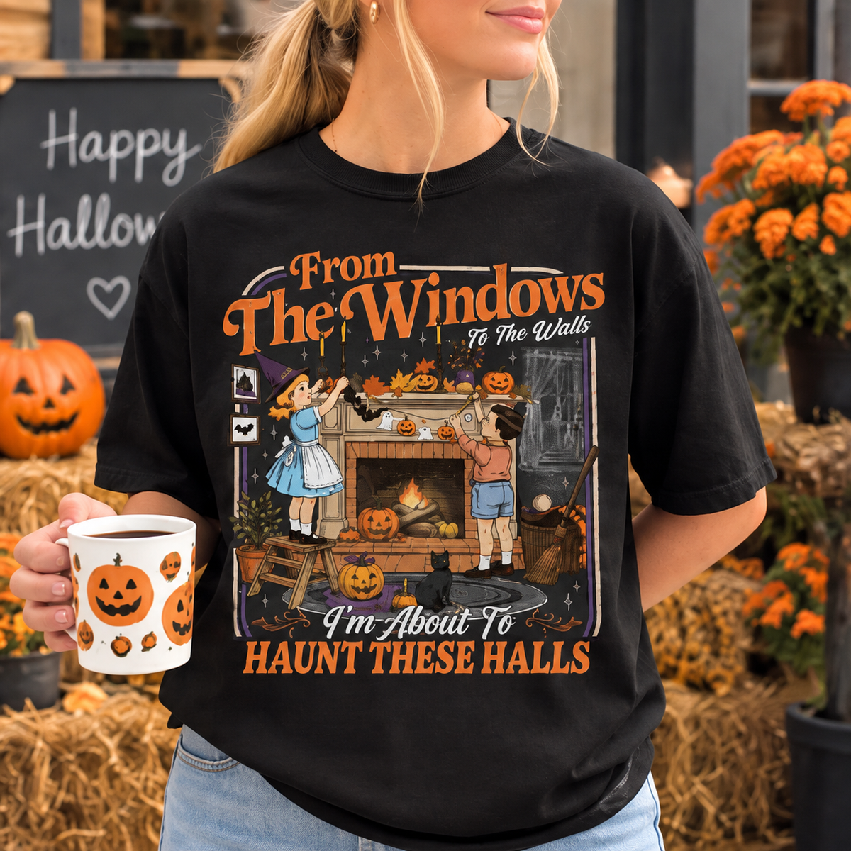 From The Windows To The Walls I'm About To Deck These Halls Shirt, Haunted Halls Graphic Tshirt, Funny Retro Halloween Tee, Spooky Gift b7635649-0674-419f-8dcd-b7cf3e80da62-48d56028-33fd-4b62-bf1f-3470fc92b7d2.png