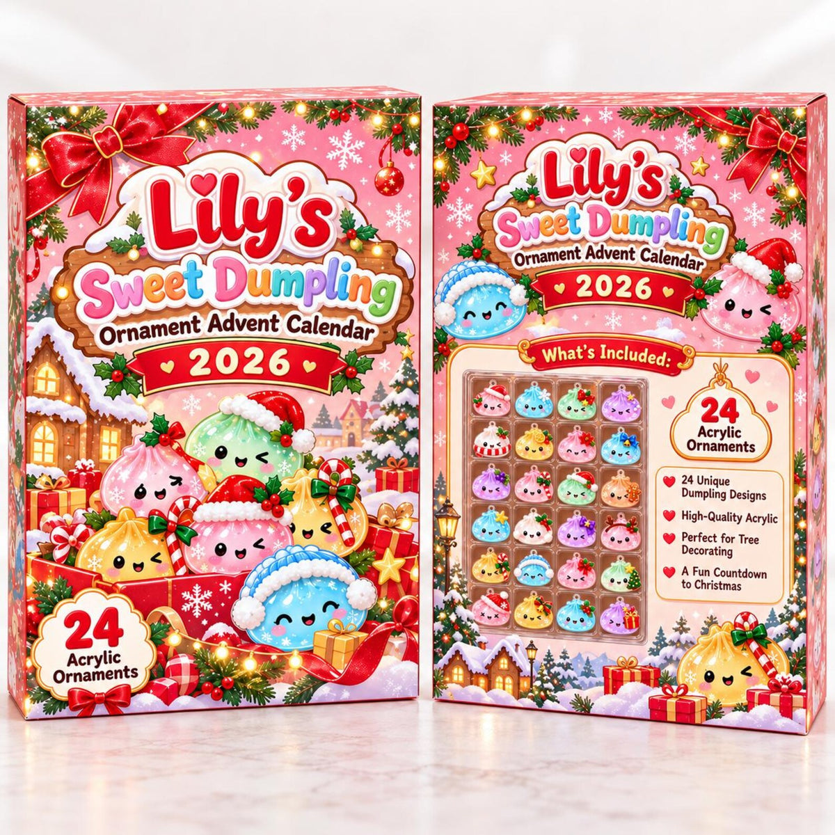 Personalized Dumpling Advent Calendar 2026, 24 Acrylic Kawaii Ornaments, Cute Christmas Countdown Gift for Kids, Custom Name Holiday Box John b771d933-d597-448e-a0a9-662919ca76cb-il_1588xN.8582217702_6utk.jpg