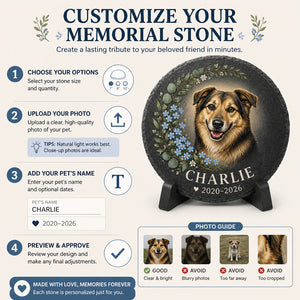 Custom Pet Memorial Portrait Slate Stone – Name & Years - Personalized Memorial Stone b77acb58-fff5-46a4-a129-67ded01f576d.jpg