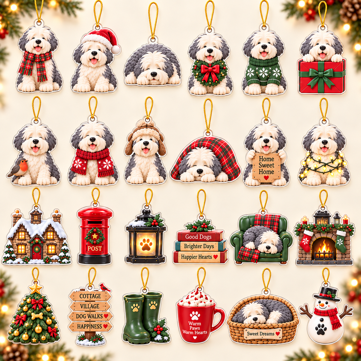 A Sheepdog Christmas Advent Calendar 2026 - 24-Day Festive Countdown, Acrylic Charms Blind Box - Gift For Old English Sheepdog Lovers b7802583-3f4a-4cbf-8679-057a7c244158-sheepdog-charms.png