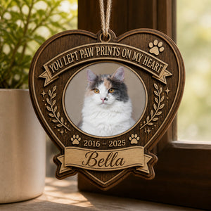 Pet Memorial Photo Ornament – You Left Paw Prints On My Heart (Photo, Name & Years) - Personalized 3-Layered Wood Ornament b783fe57-ef87-40c9-9712-a01affcb5f70.jpg
