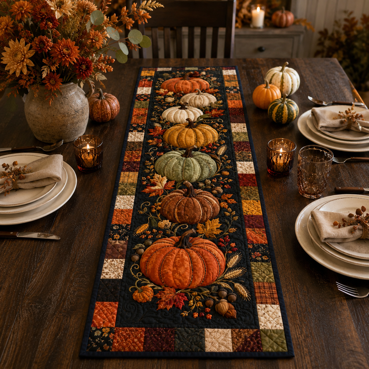 Quilted Pumpkin Table Runner, Autumn Fall Thanksgiving Harvest Decor b792fc04-4b8a-4c8e-8c51-6b027170f480-banner-1.png