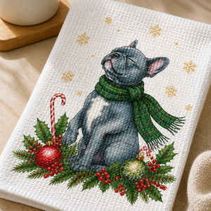 Festive Frenchie Holiday Kitchen Towel - Personalized Kitchen Towel b799ae88-2c60-434c-90e6-05d28e1ec5cb.jpg