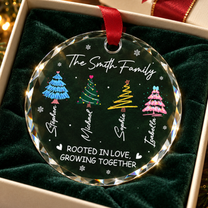 Love Grows Where We Are Rooted - Personalized Glass Ornament - Christmas Gift For Family b7a7f293-5756-414b-8ca6-be8f3e4c78b9-banner-4.png