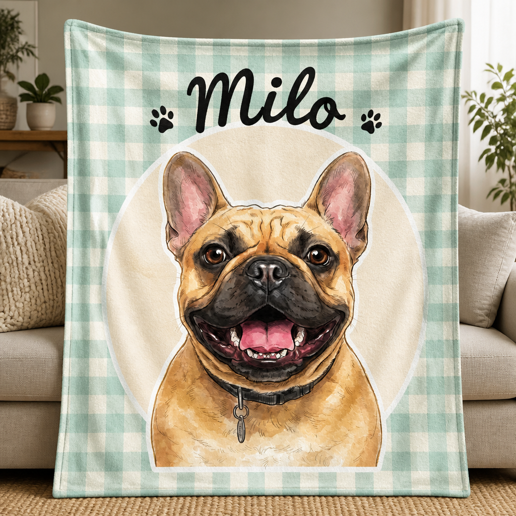 Custom Pet Portrait Name Blanket – Watercolor Medallion - Personalized Blanket b7da08db-22b8-476f-9a88-a0d0ff4fd2ab.png