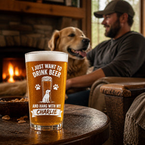 Drink Beer And Hang With My Dog - Personalized Beer Glass - Personalized Beer Glass b7e2f6c8-f05b-42cf-a715-73e8d05e91e3.jpg