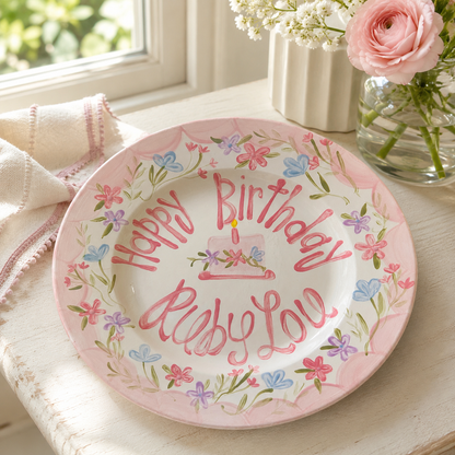 Personalized Baby’s First Birthday Ceramic Plate, Floral Keepsake Gift b7e3f6ef-2fc8-415d-8859-3efbc2823181-2.png