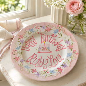 Personalized Baby’s First Birthday Ceramic Plate, Floral Keepsake Gift b7e3f6ef-2fc8-415d-8859-3efbc2823181-2.png